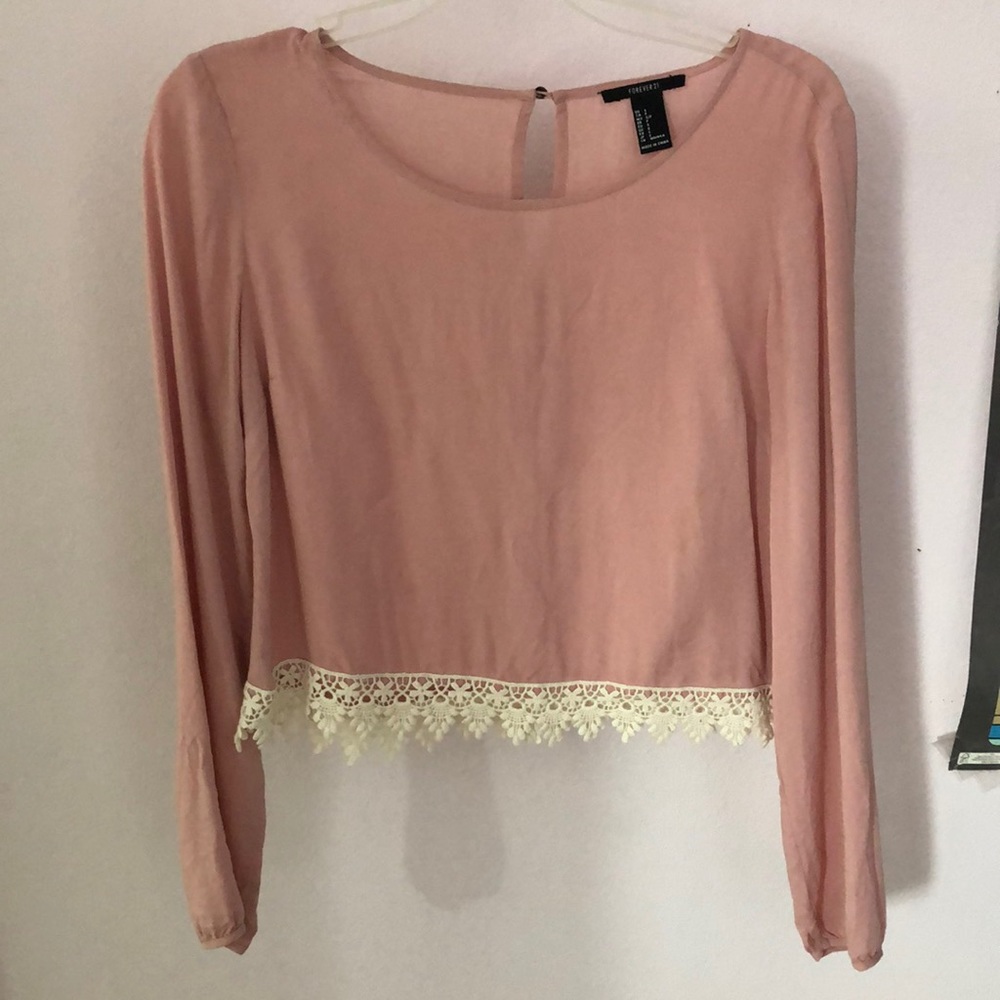 Blush Pink Cropped blouse